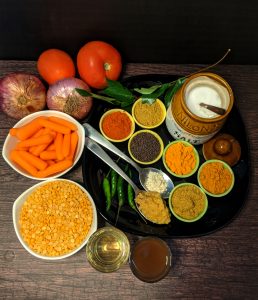 idli sambar, carrot sambar, carrot sambar recipe